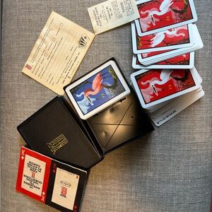Vintage Playing Cards with Crane Design